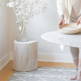 Nova Wide 18" Stump - Round - White