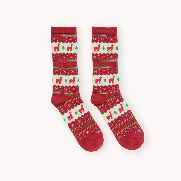 Holiday Stripe Alpaca Socks