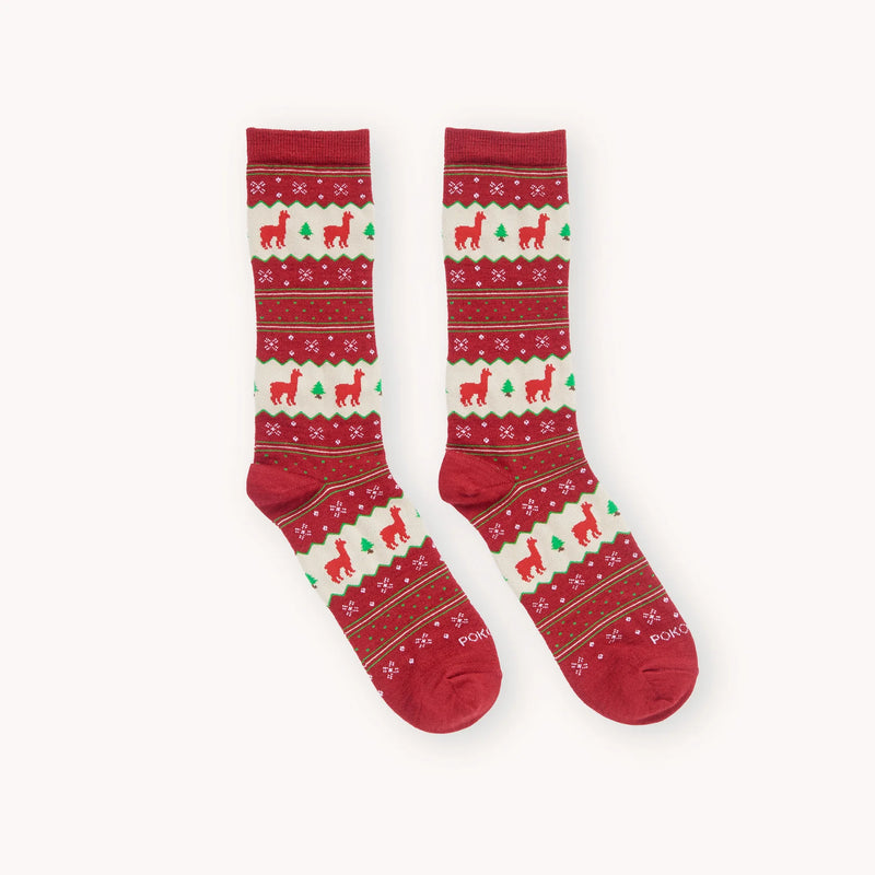 Holiday Stripe Alpaca Socks
