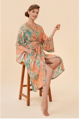 Floral Jungle Kimono Gown in Petal