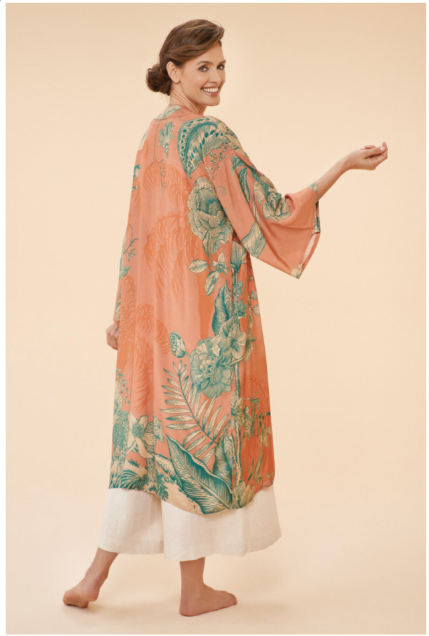 Floral Jungle Kimono Gown in Petal