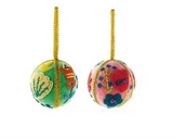 Velvet Ball Ornament /Glass beads