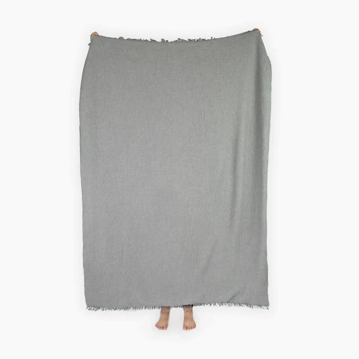 Throw - Crinkle - Charcoal / Grey