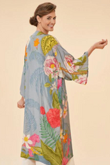 Floral Jungle in Lavender Kimono Gown