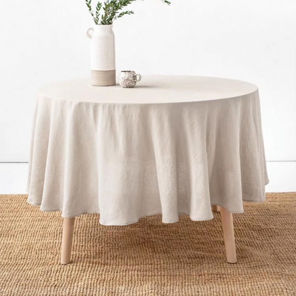 Linen Aound Table cloth