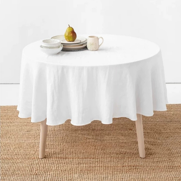 Linen Aound Table cloth