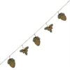 GARLAND FELT 53" RED/GREEN/BROWN, FESTIVE PINE CONE MOTIF