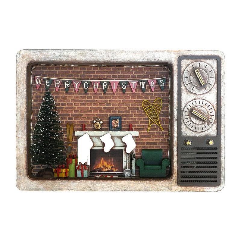 VINTAGE METAL TV 12"X2"X8"