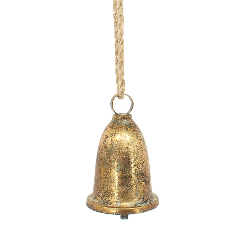 LIBERTY BELL 1PC 4" GOLDEN BRONZE W/ ROPE HANGER