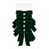 BOW VELVET 5"X6.5" 6PC DARK GREEN