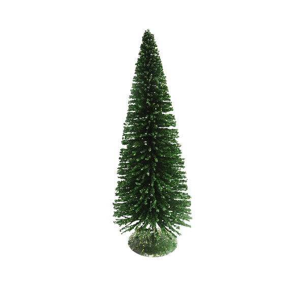 TREE BOTTLE BRUSH DARK GREEN GLITTER TABLETOP