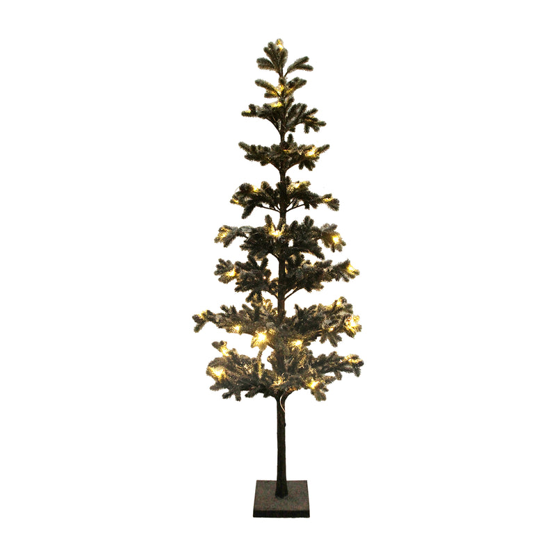 TREE SNOW FROSTED ALPINE 48" PRE-LIT W/ GLITTER