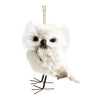 ORN OWL FAUX FUR 4" GRAY