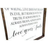 Corinthians Verse Wood Sign