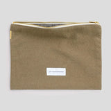 Large Pouch in Organic Lime Green Cotton Canvas
