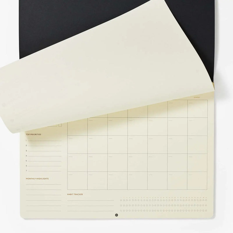 Productivity Planner Monthly Desk Pad Calendar - Mindfulness