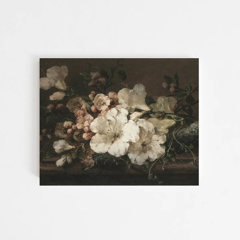 Moody Floral Art Print 8x10" with Frame