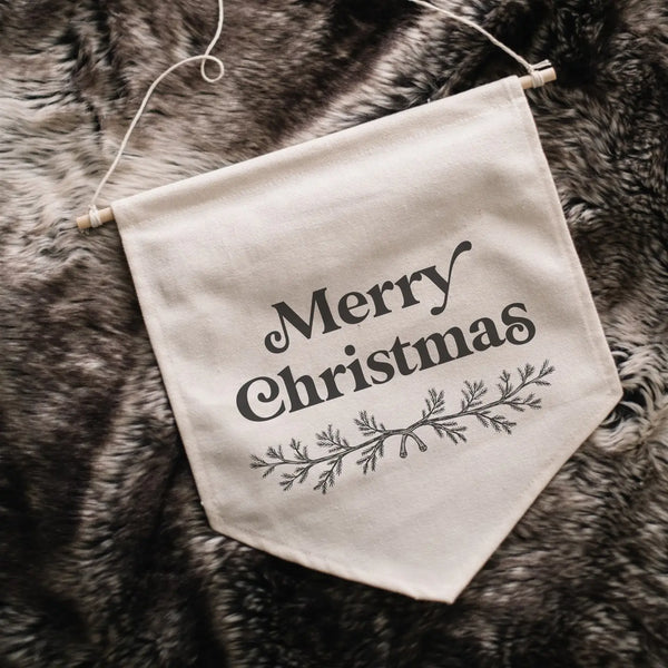 Merry Christmas Canvas Banner