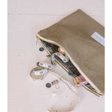 Green organic cotton canvas small pouch (Copy)