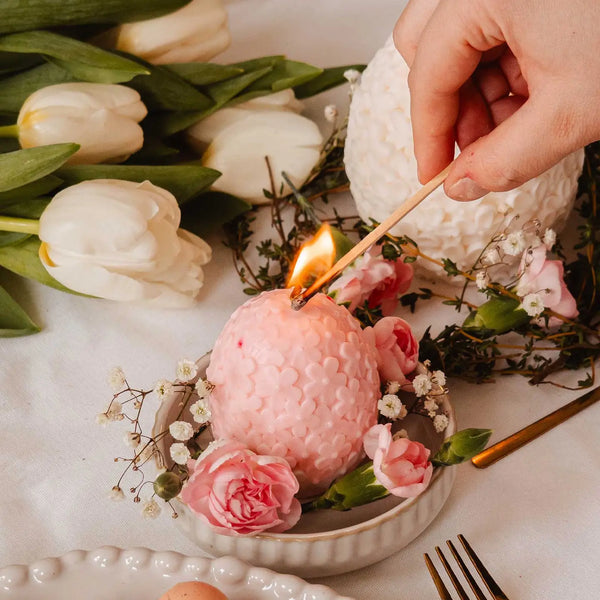 Little Floral Egg - Decorative Candle