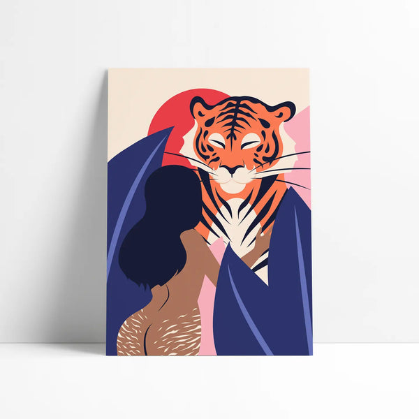 Nude To the Tiger Art Print