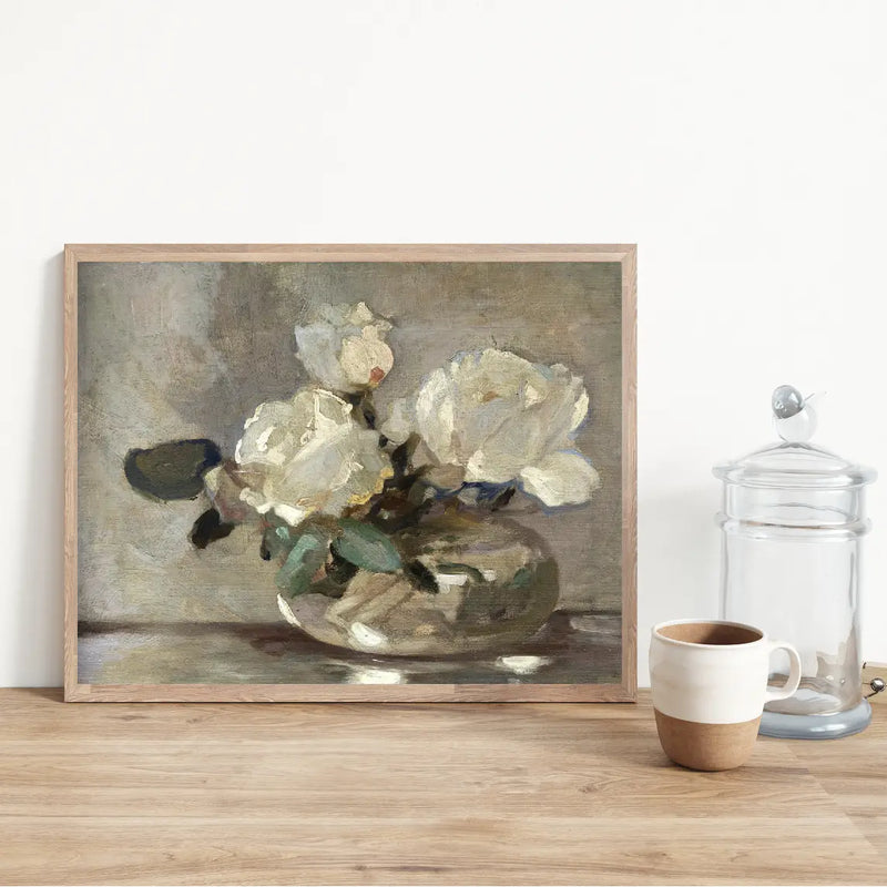 Vintage Bouquet Art Print 8x10 with Frame