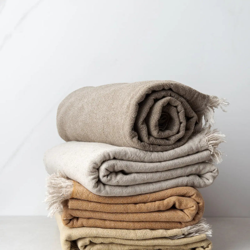 Linen and Cotton Throw