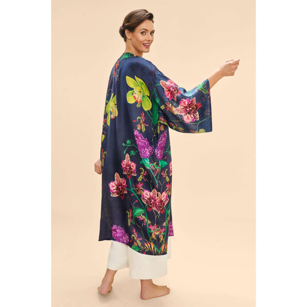 Exotic Evening in Ink Kimono Gown