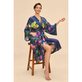 Exotic Evening in Ink Kimono Gown