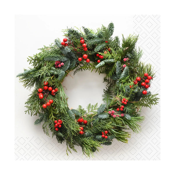 Merry berry wreath - Luncheon Napkin