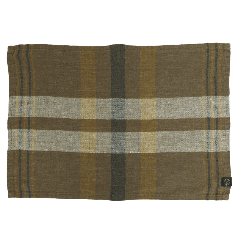 NAPKIN/PLACEMAT KAKI LINEN COTTON