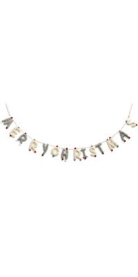 Wool "Merry Christmas" Garland